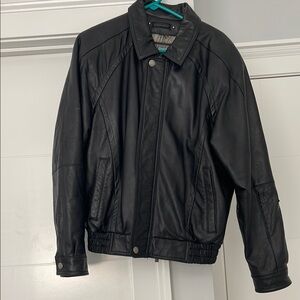 Wilsons Leather Black Lightweight Bomber Jacket